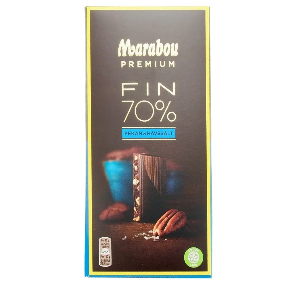 MAR544010-1 Marabou Premium FIN 70 % Pekan & Havssalt (100g)