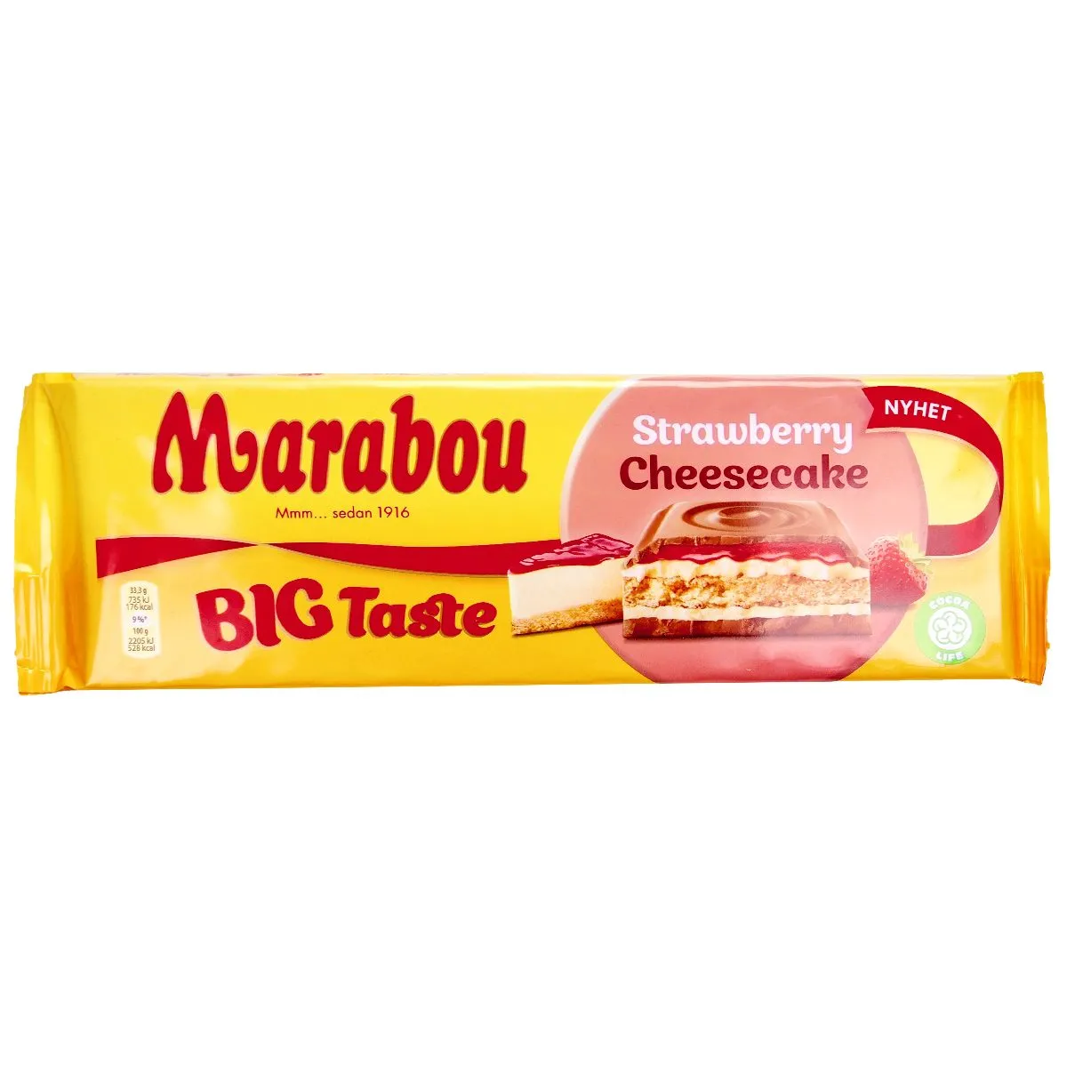 7622210667014-1 Marabou Big Taste Strawberry Cheesecake (300g)