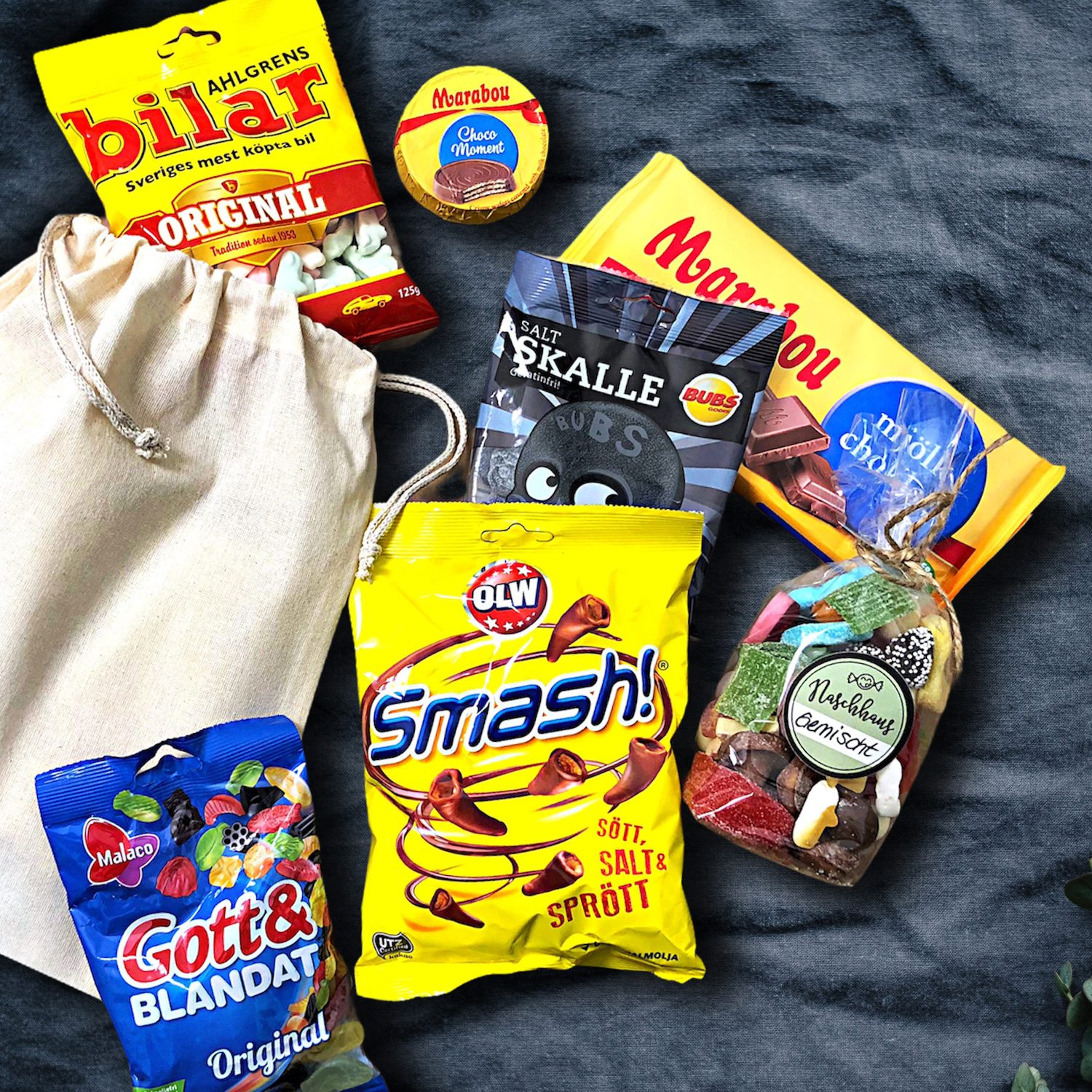 Naschhaus Schweden-Klassiks im Geschenkbeutel (ca. 1100g) (zzgl. Versand • 20,79 € / 1kg)