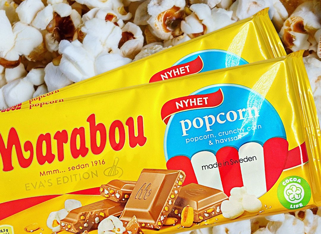 Die neue Marabou Popcorn-Schokolade im Naschhaus-Shop 1