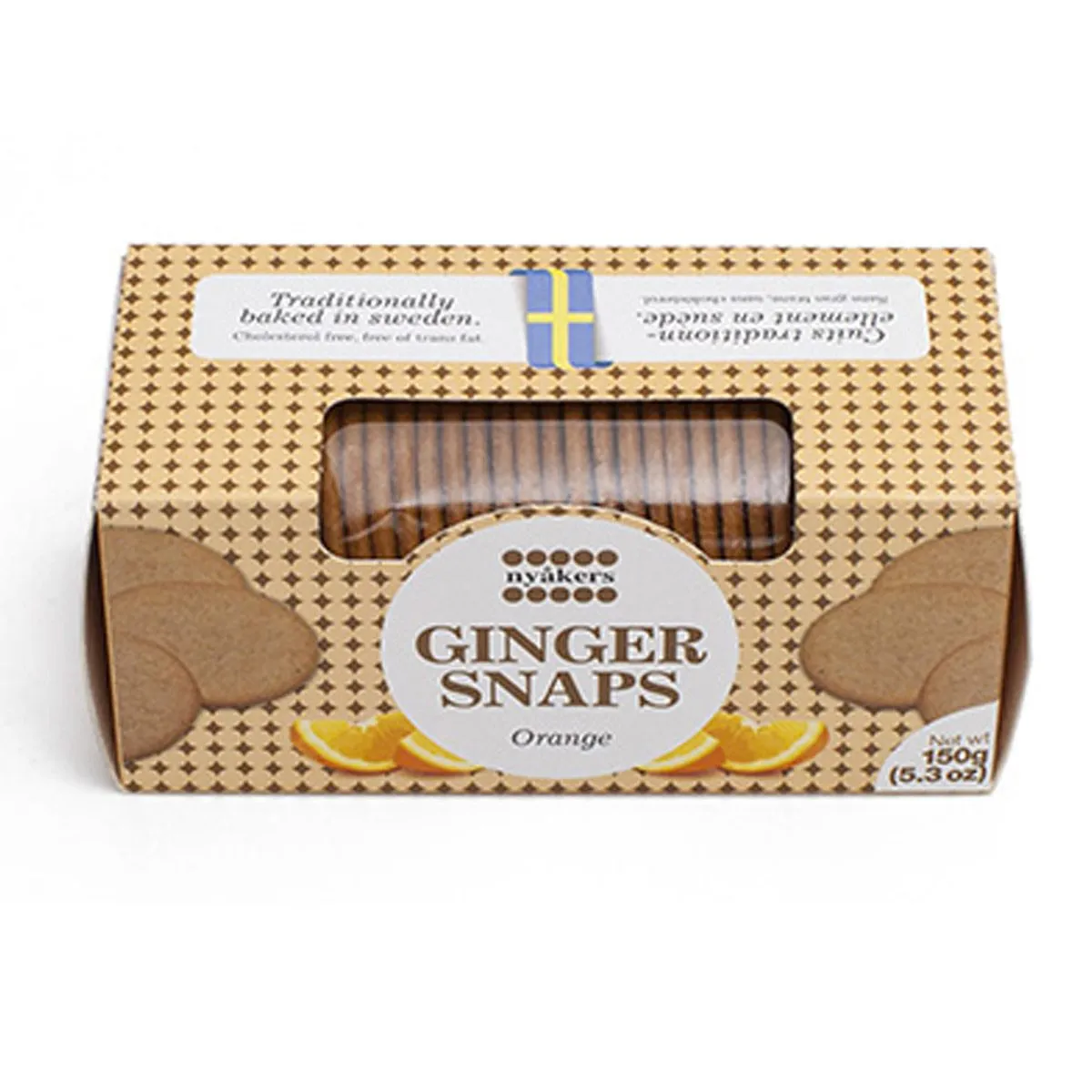 89198000032AB-1 Nyåkers Pfefferkuchen Ginger Snaps Orangen Kekse (150g)