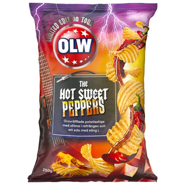 OLW Hot Sweet Peppers Chips (250g)