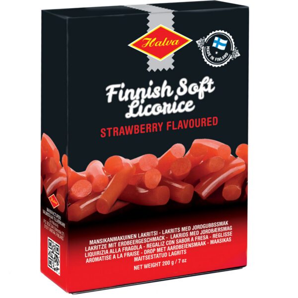 Halva Finnish Soft Licorice - Lakritz Box - Erdbeer (200g)