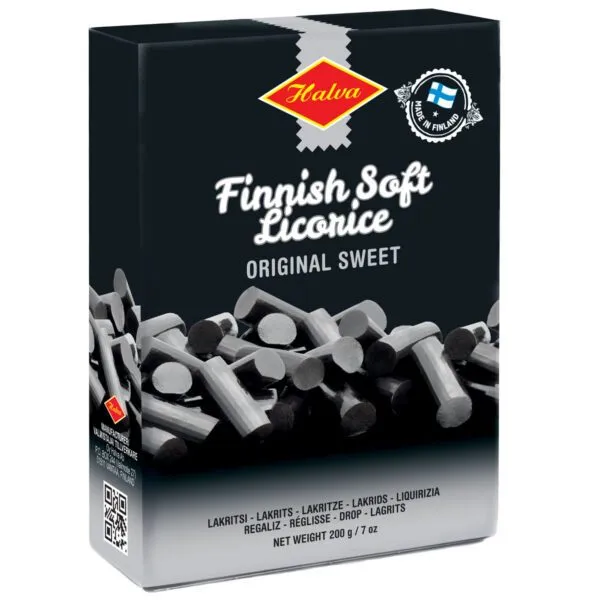 Halva Finnish Soft Licorice - Lakritz Box - Original Sweet (200g)