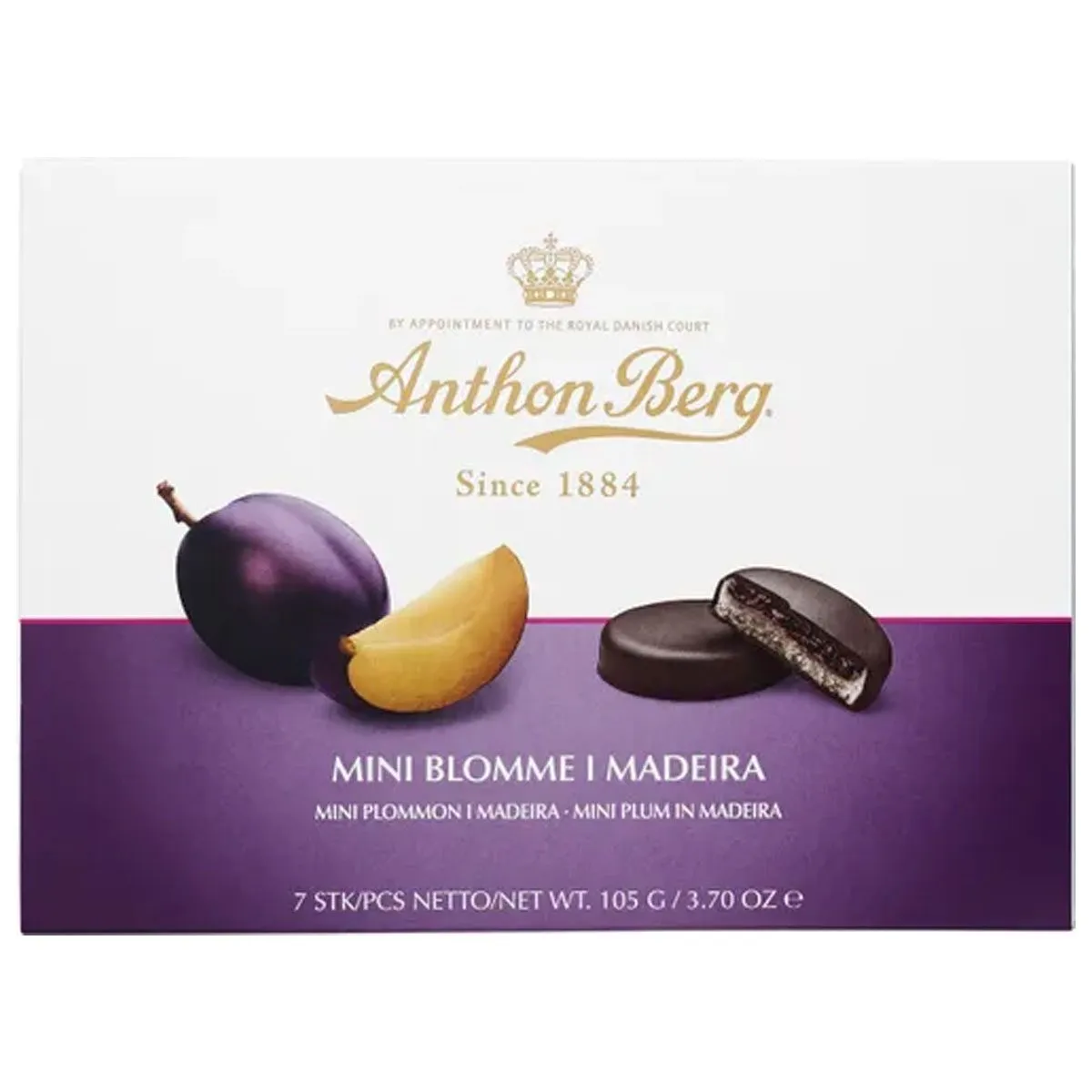5774540924106AB-1 Anthon Berg Mini Marzipan Pralinen mit Pflaumenfüllung (105g)