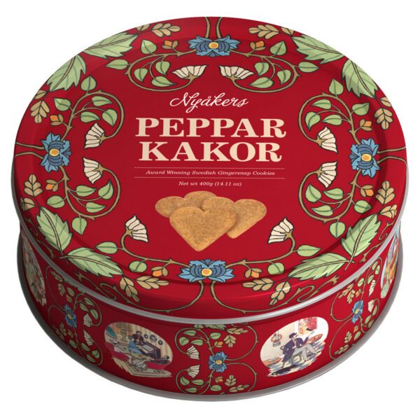 Nyåkers Pepparkakor - Pfefferkuchen-Herzen, Kekse in der Blechdose (400g)