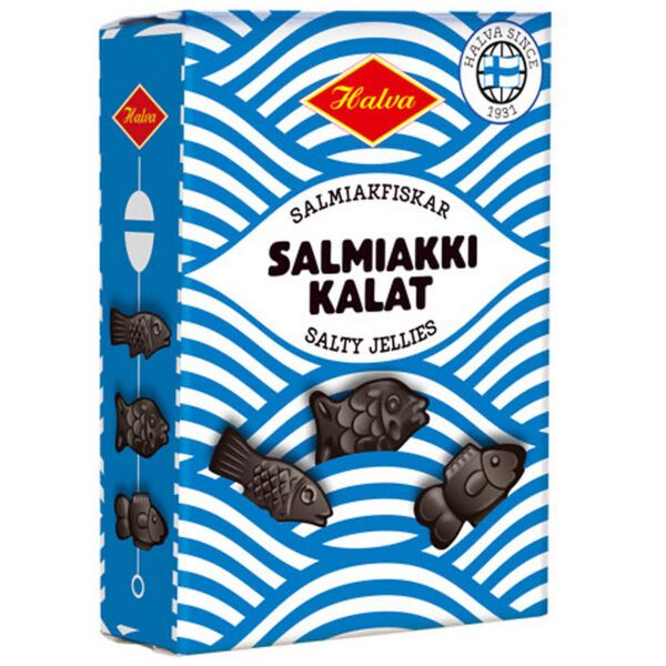 Halva Salmiakki Kalat Box - Salmiakfiskar (230g)