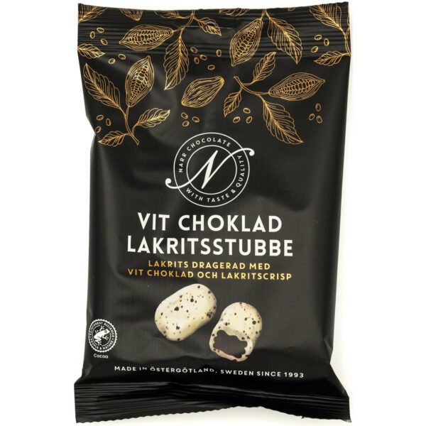 Narr Vit Choklad Lakritsstubbe (100g)