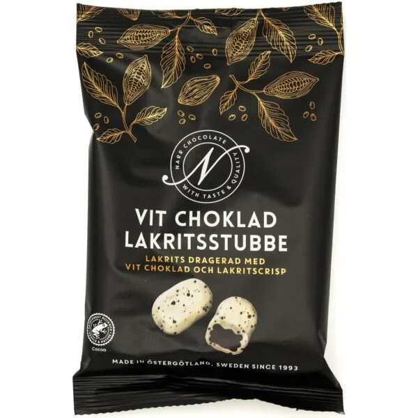 Narr Vit Choklad Lakritsstubbe (100g)