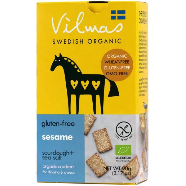 Vilmas ORGANIC-Cracker mit Sesam, glutenfrei (90g)