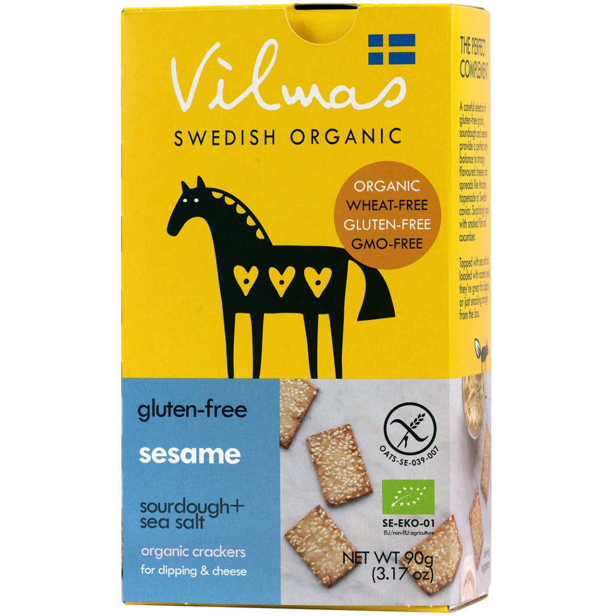 Vilmas ORGANIC-Cracker mit Sesam, glutenfrei (90g) 1