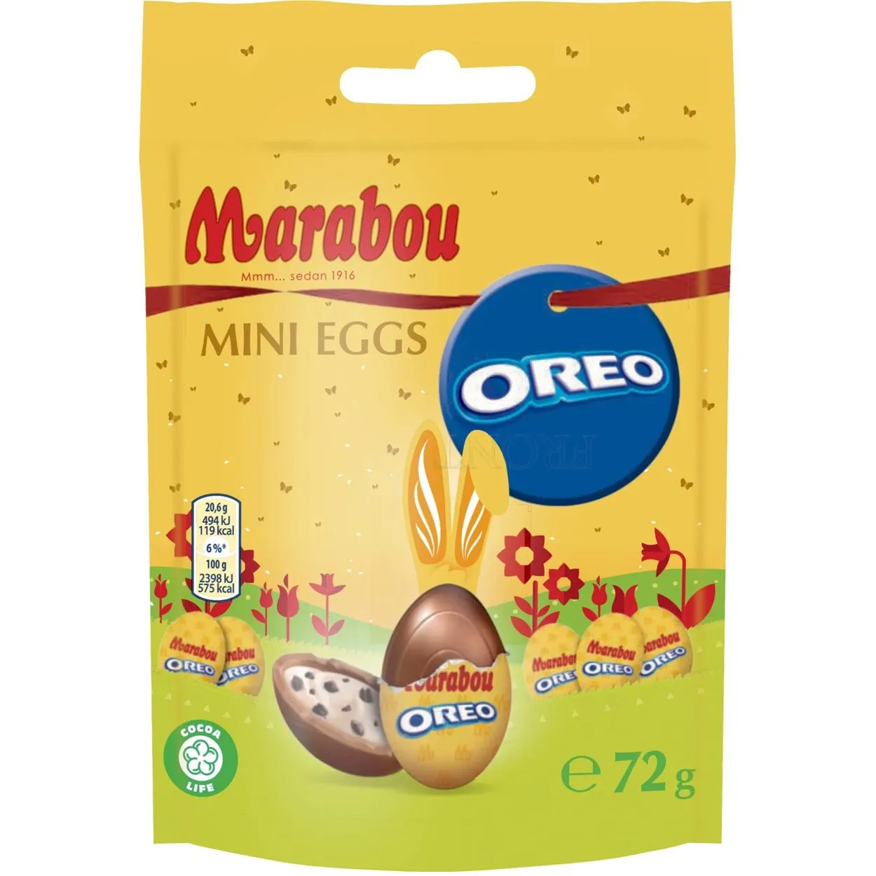 7622201819231MAR-1 Marabou Mini Eggs Oreo (72g)