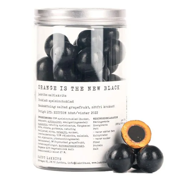 Haupt Lakrits Orange is the new black - Salzlakritz mit Orangen-Crunch (250g)