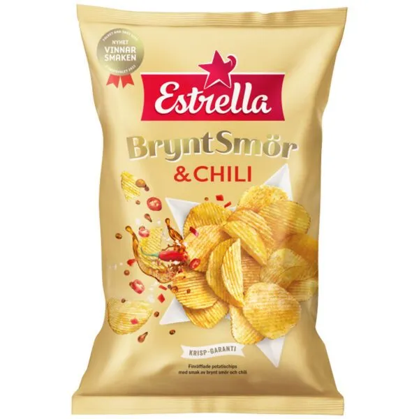 Estrella Brynt Smör & Chili - Butter & Chilli Chips (175g)