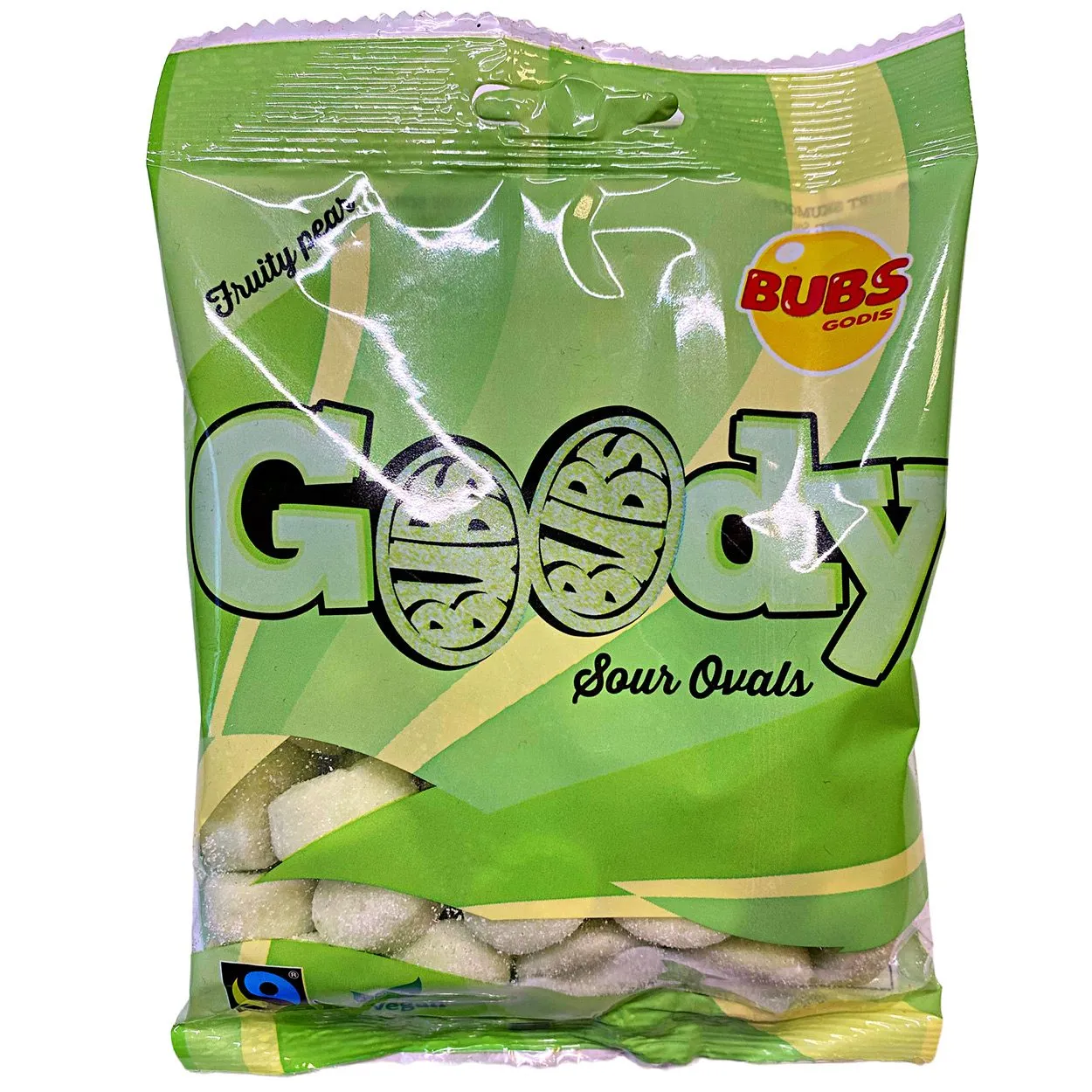 7393077181585BUBS-1 Bubs Goody Sour Ovals Fuity Pear - Birne (90g)