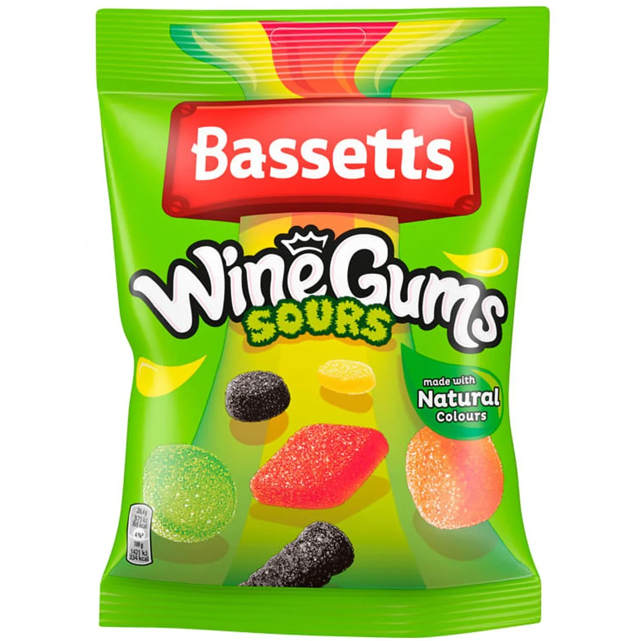 7622210683458BAS-1 Bassetts WineGums Sours - Weingummi sauer (190g)