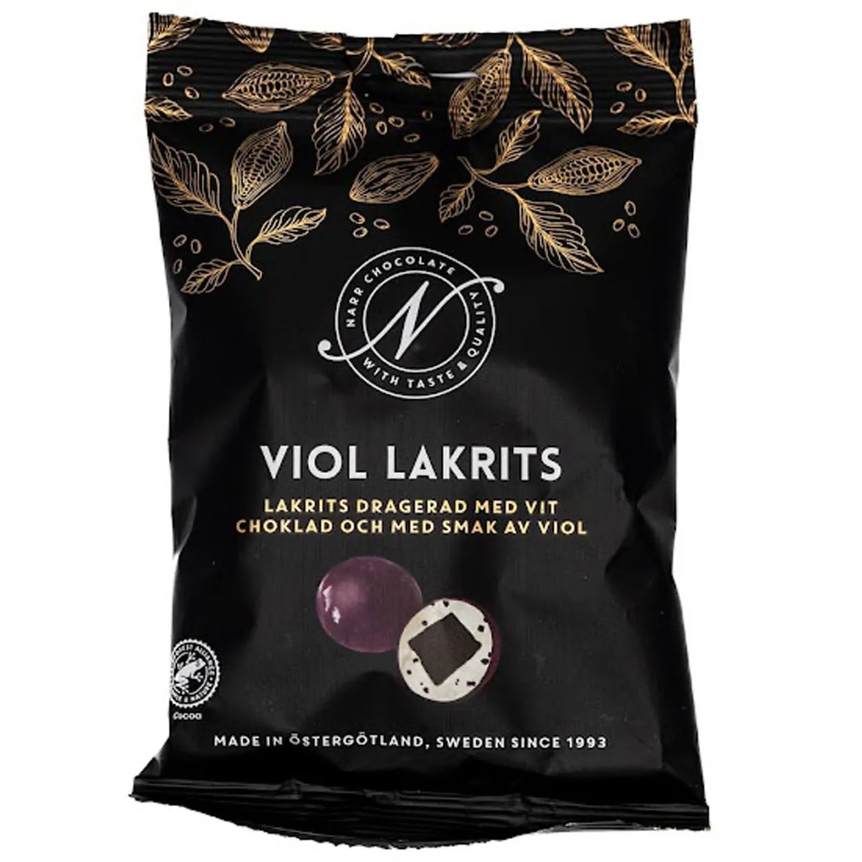 7331340402500Narr-1 Narr Viol Lakrits - Veilchenlakritz mit weißer Schokolade (100g)
