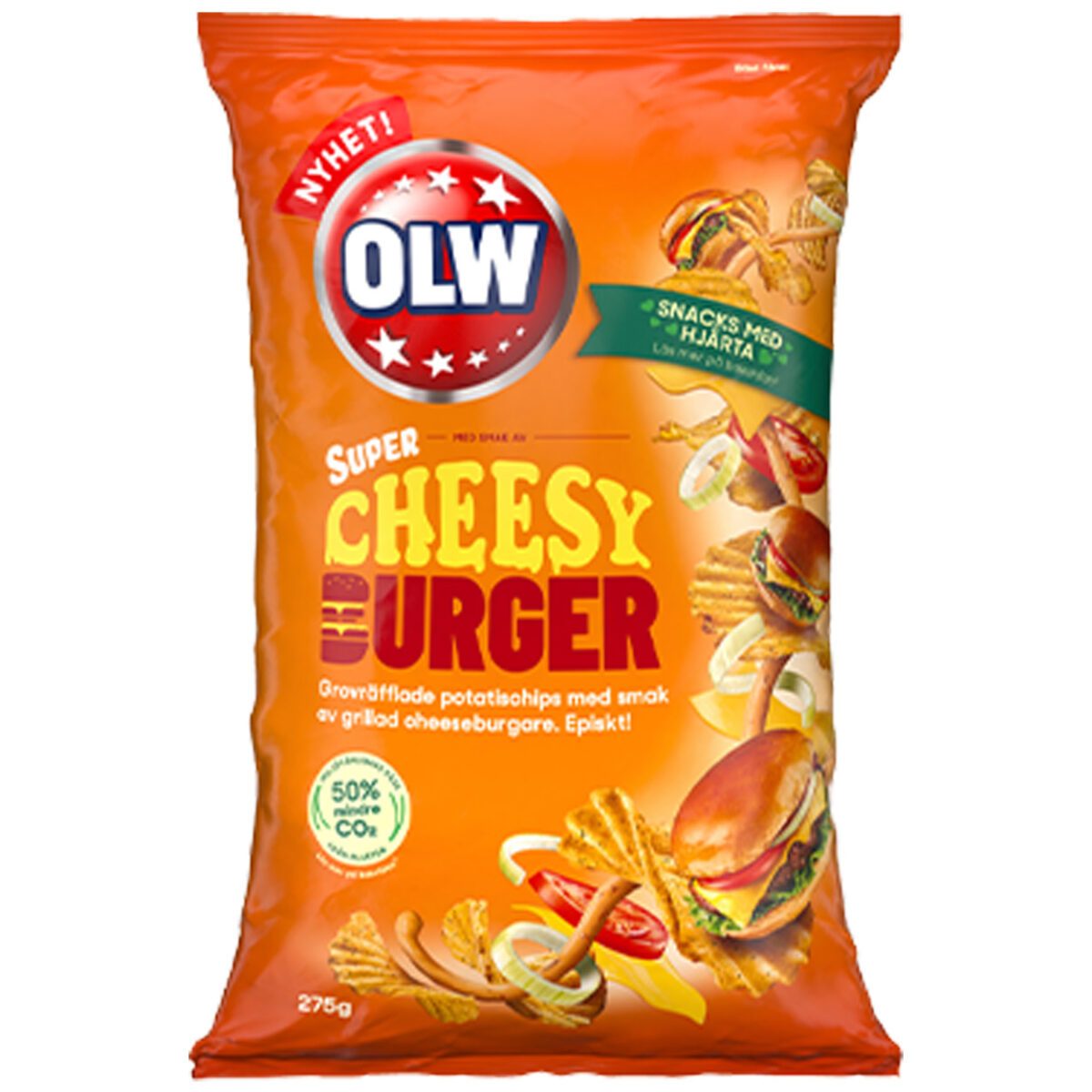 Olw Chips Super Cheesy Burger (175g) 1