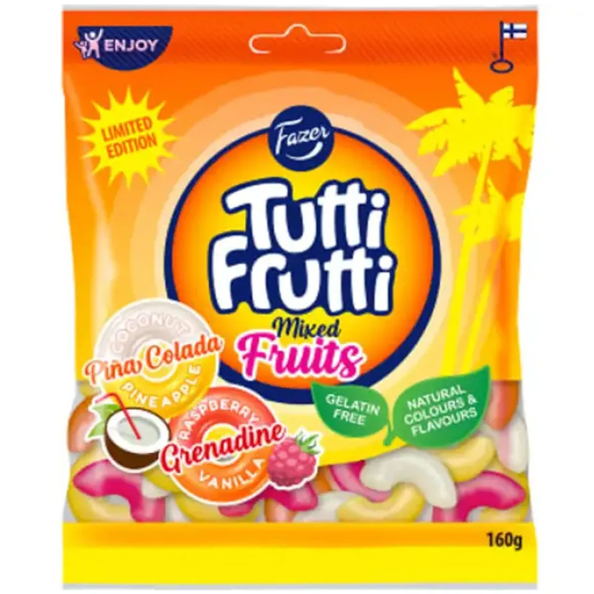 6416453049017FAZ-1 Fazer Tutti Frutti Mixed Fruits (160g)