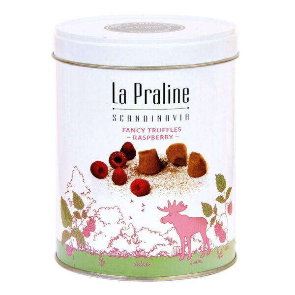 La Praline Fancy Truffles Himbeere / Hallon - Geschenkdose (200g)