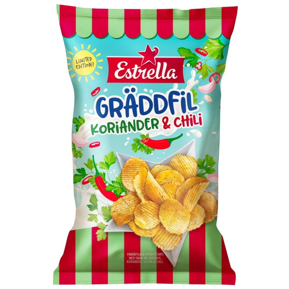 7310532304808EST-1 Estrella Gräddfil Koriander & Chili (160g)