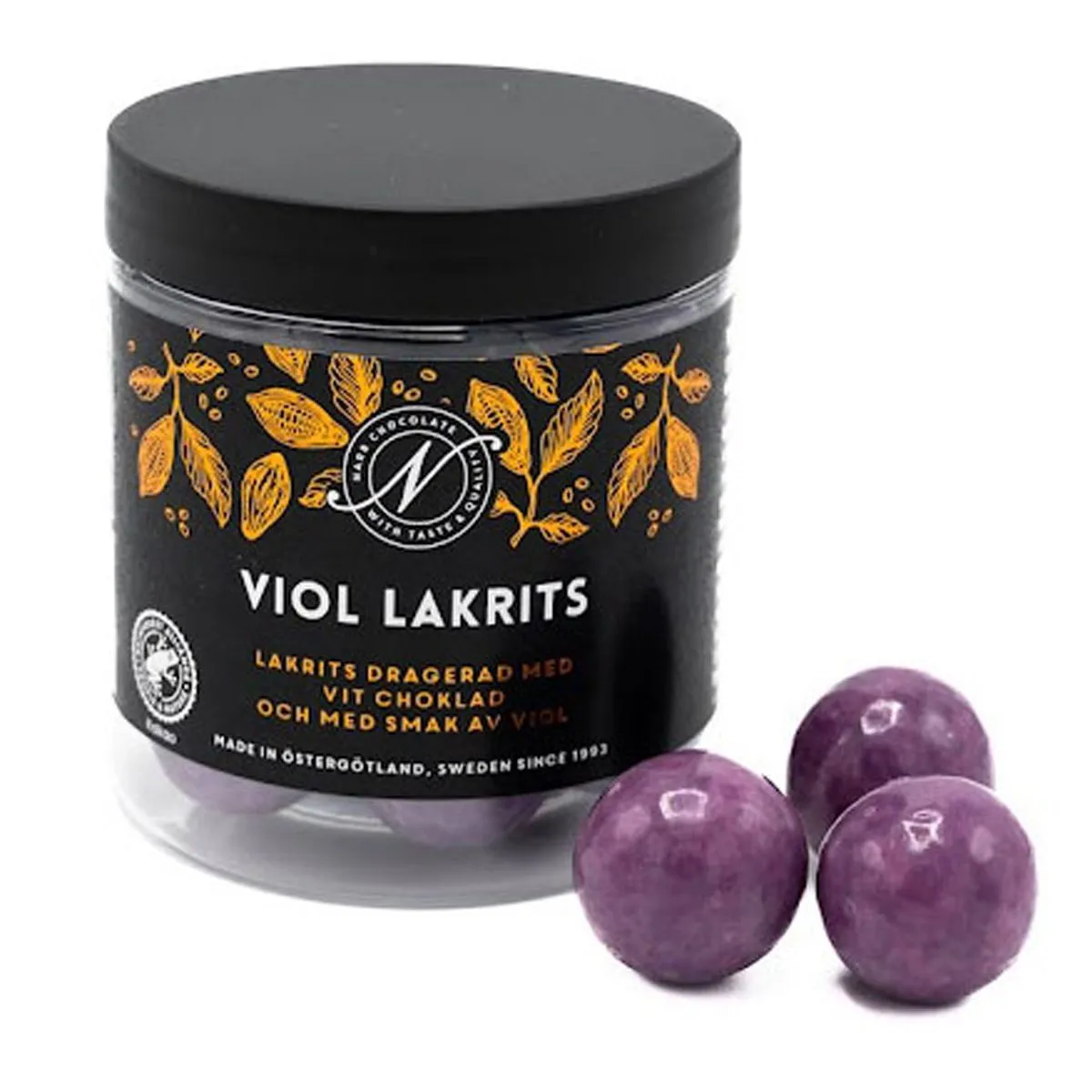 7331340402524NAR-1 NARR Viol Lakrits - Veilchenlakritz weiße Schokolade (150g)