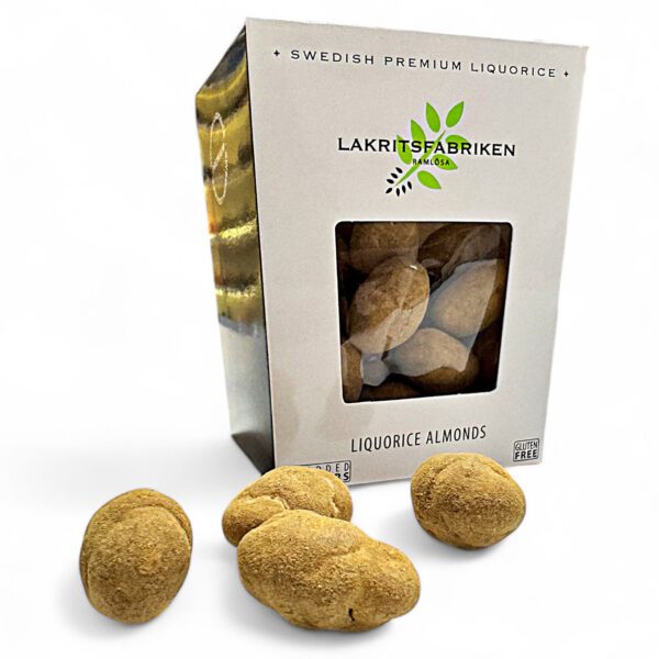Lakritsfabriken Liquorice Almonds - Lakritz mit Mandeln in der Geschenkbox (150g)