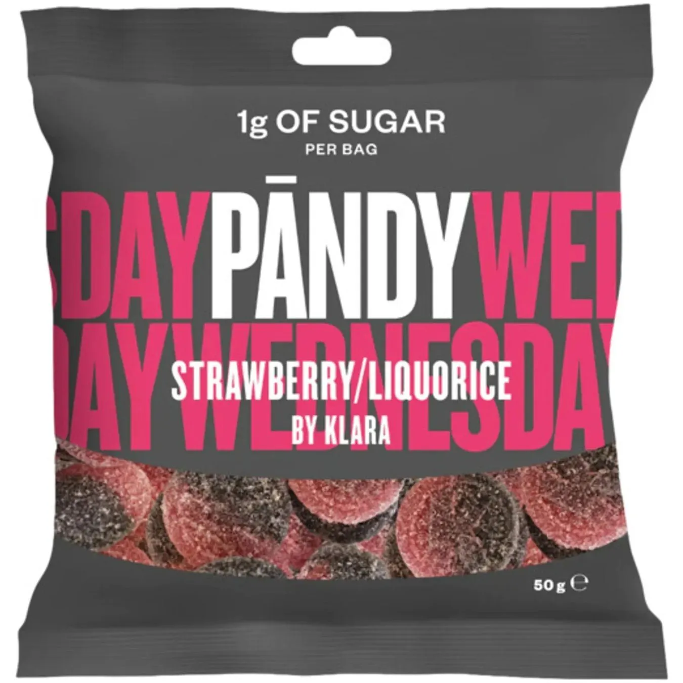 7350000159318PAN-bild-20260526-140847 Pändy Godis Strawberry Liquorice (50g) – Bild 1