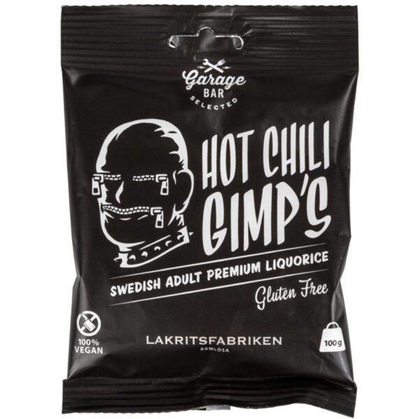 Lakritsfabriken - Hot Chilli Gimp`s Erwachsenenlakritz (100g) *SONDERPREIS wegen abgelaufener Haltbarkeit*