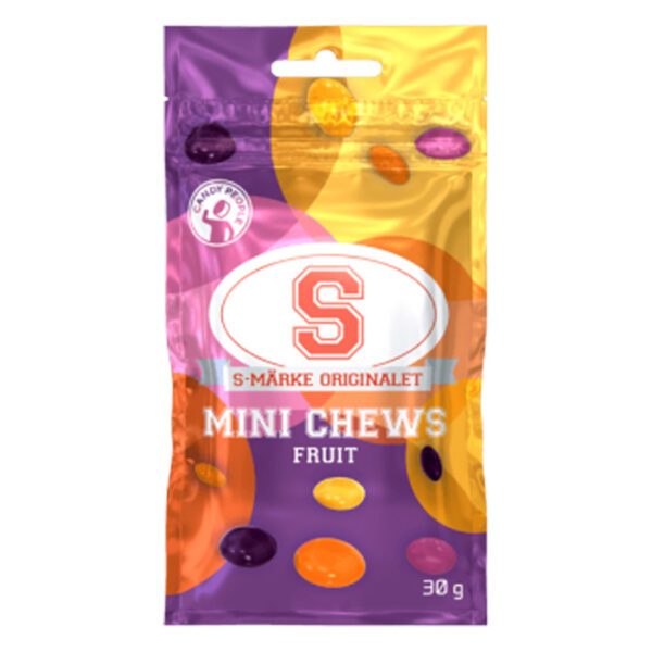 Candy People S-Märke MINI CHEWS Fruit - Fruchtpastillen (30g)