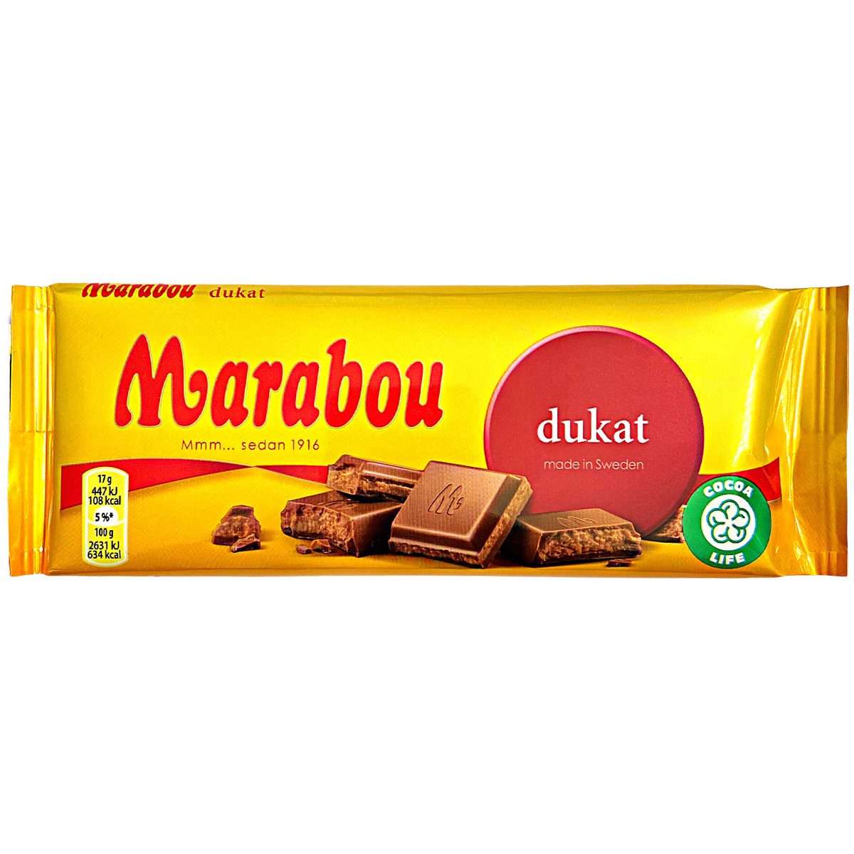 Marabou Dukat - Milchschokolade mit Pralinencremefüllung (100g) (zzgl. Versand • 26,90 € / 1kg)