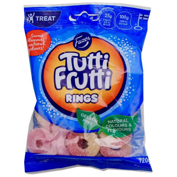 Fazer Tutti Frutti Rings (120g) *SONDERPREIS wegen kurzer Haltbarkeit*