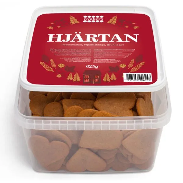 Nyåkers kleine Pfefferkuchen-Herzen – Pfefferkuchenherzen aus Schweden (625g)
