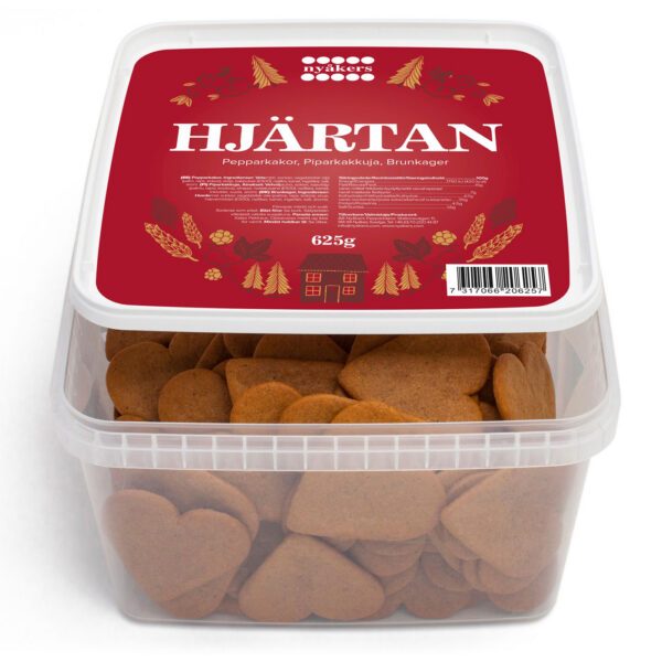 Nyåkers kleine Pfefferkuchen-Herzen – Pfefferkuchenherzen aus Schweden (625g)