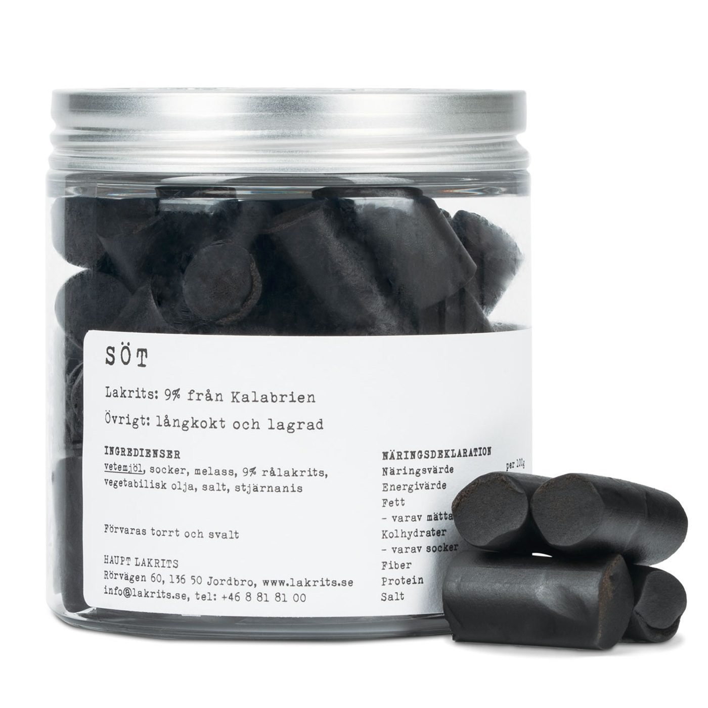 Haupt Lakrits SÖT – Süße Lakritzstücke (150g) (zzgl. Versand • 65,33 € / 1kg)