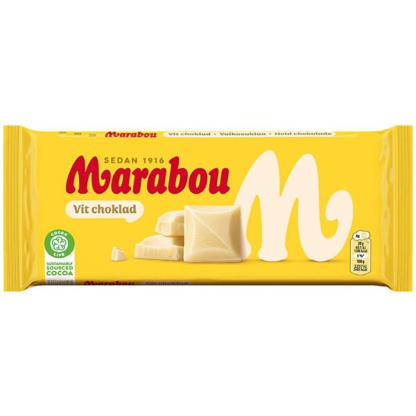 Marabou vit choklad – weiße Schokolade (180g)