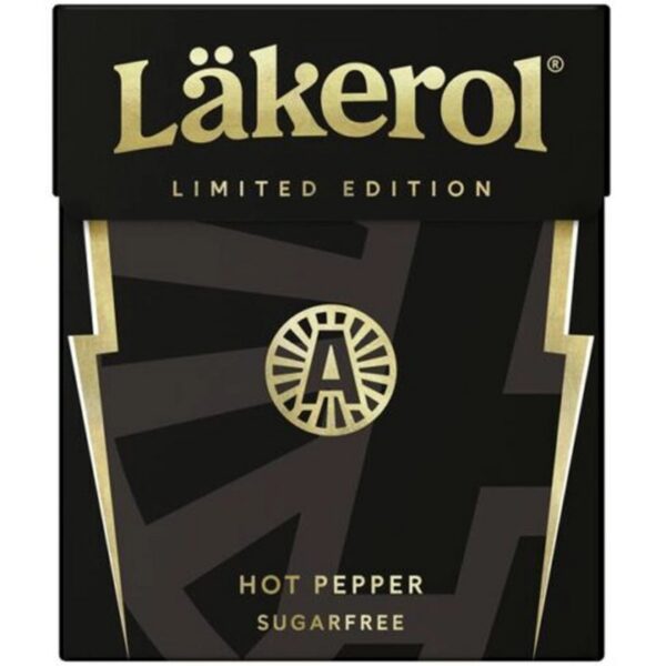 Läkerol Hot Pepper - zuckerfreie Lakritzpastillen mit Pfeffergeschmack (25g)