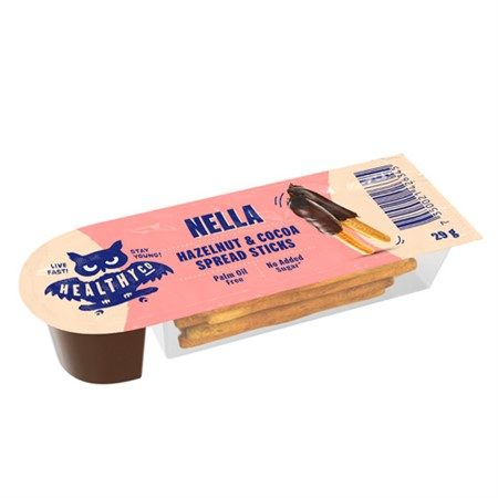 HealthyCo Nella - Haselnuss- und Kakaocreme mit Brotsticks (29g)