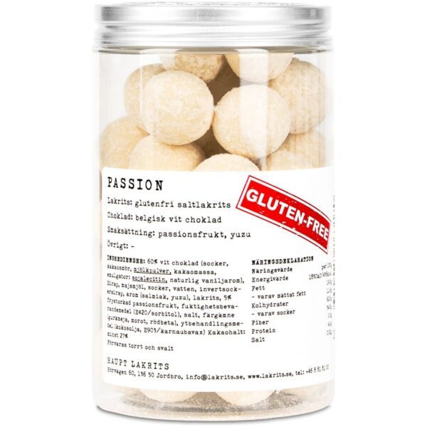 Haupt Lakrits Passion - Glutenfreies Salzlakritz mit Passionsfrucht & Yuzu (250g)