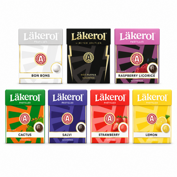 7-Fach Läkerol Pastillen Vielfalt Set (175g)