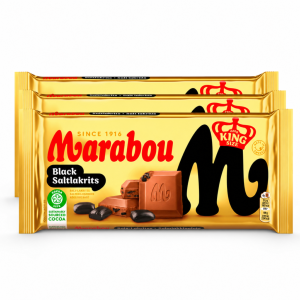 Marabou Black Salzlakritz 3er Vorteilspack (660g)