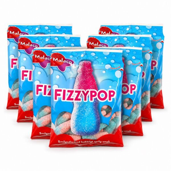 7x Malaco Fizzypop Vorratspack (595g)