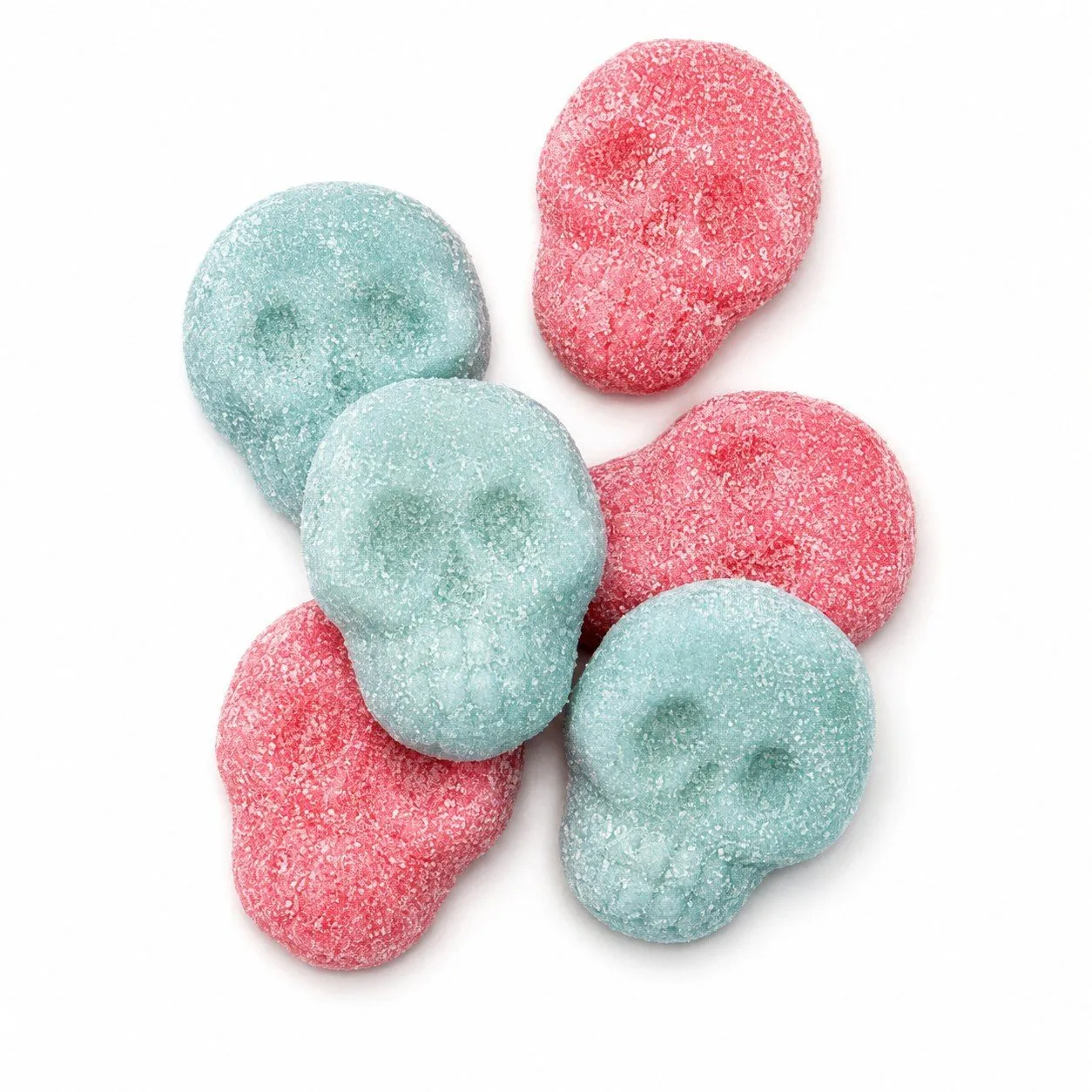 9331011563470FRI SOUR BUBBLEGUM SKULLS - SAURE SCHAUMZUCKER-SCHÄDEL MIT KAUGUMMI-GESCHMACK (300g) – Bild 1