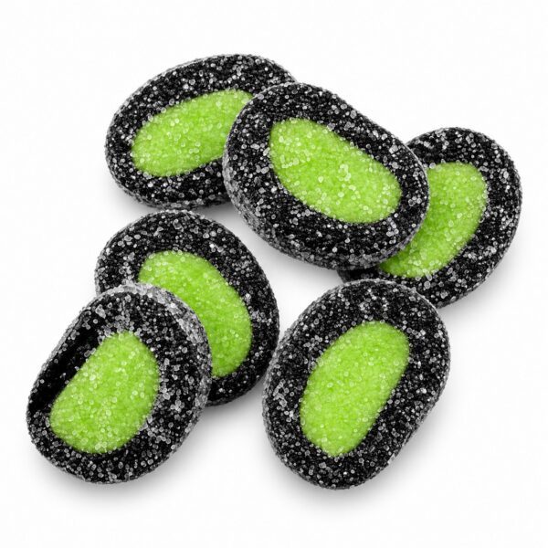 PORVOON LAKRITSI SOUR GIANT FILLING APPLE - SAURE RIESEN-LAKRITZSTÜCKE MIT APFELFÜLLUNG (300g)